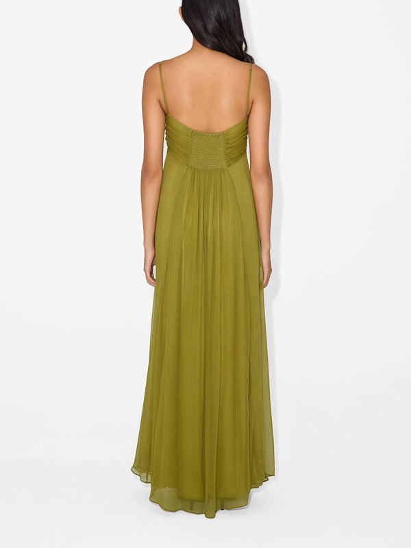 Vestido largo con detalle cut-out elegante