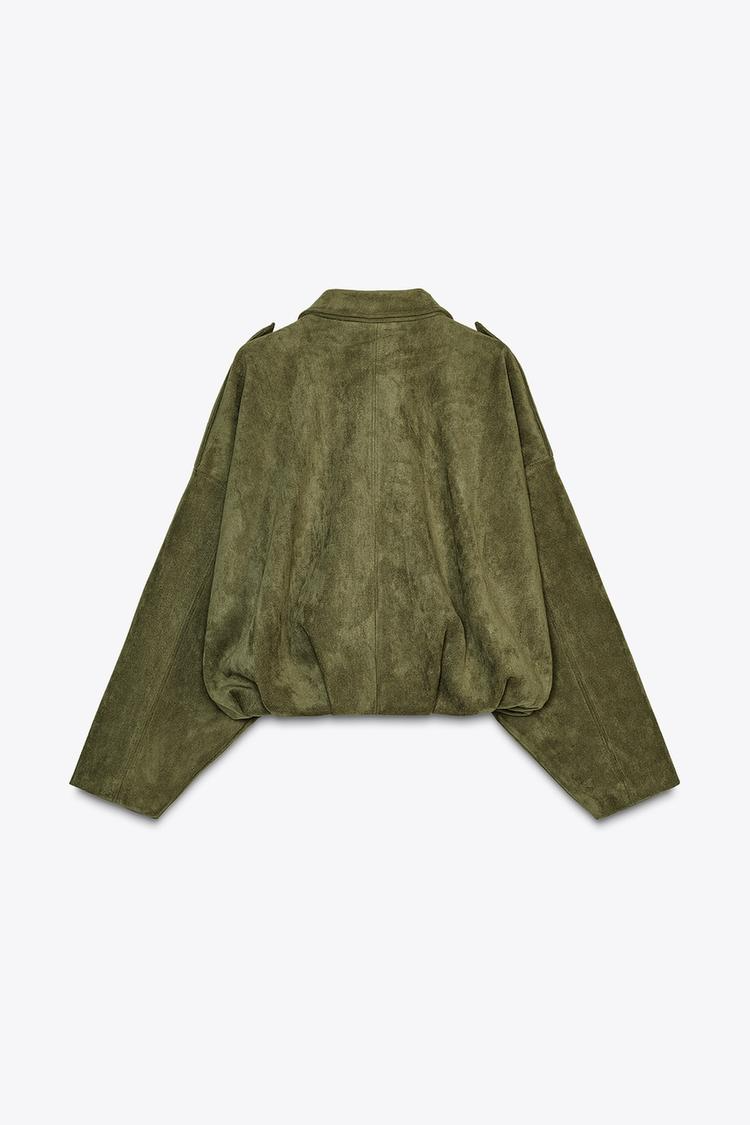 CHAQUETA BOMBER EFECTO ANTE