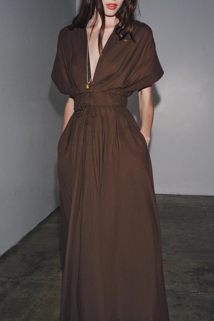 VESTIDO MIDI PINZAS