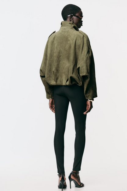 CHAQUETA BOMBER EFECTO ANTE