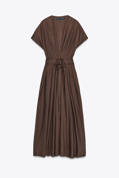 VESTIDO MIDI PINZAS