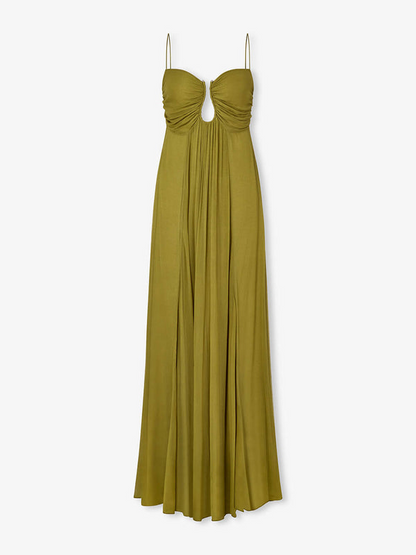 Vestido largo con detalle cut-out elegante
