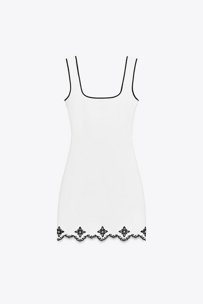 VESTIDO BORDADOS PERLAS
