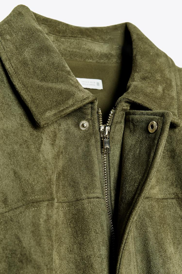 CHAQUETA BOMBER EFECTO ANTE