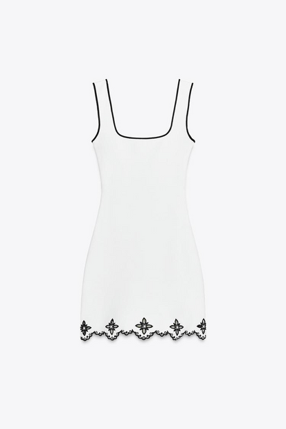 VESTIDO BORDADOS PERLAS